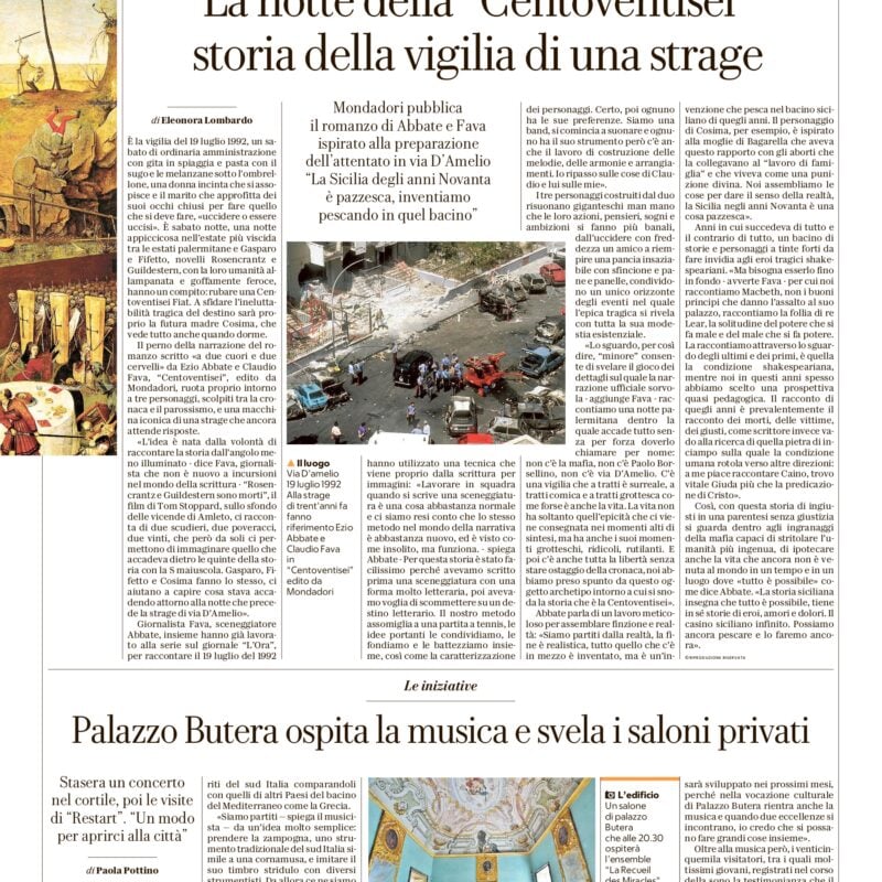 La Repubblica di Palermo – 21/07/2022