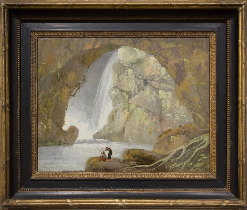 Grotta con una cascata