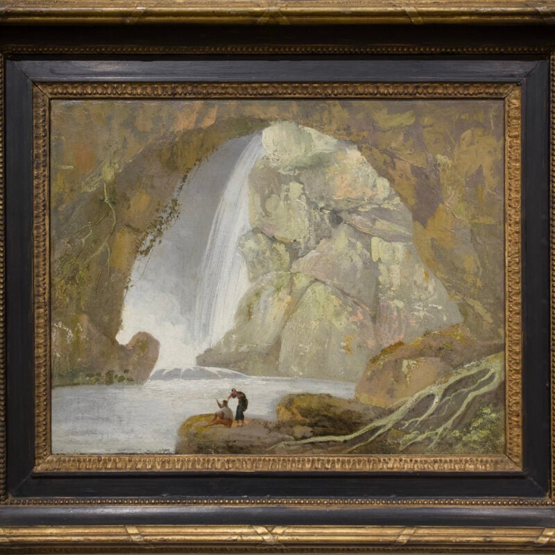 Grotta con una cascata