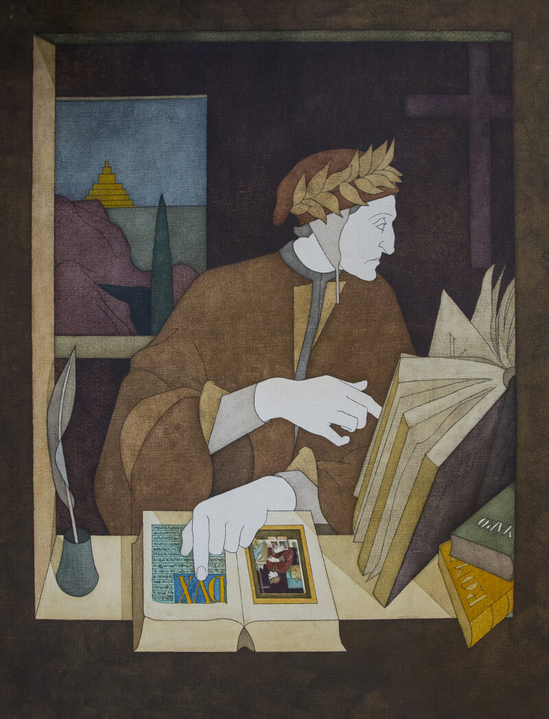 Dante nel suo studio